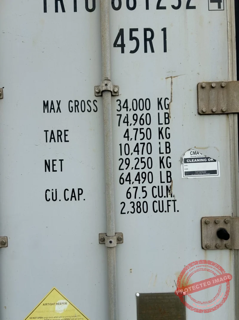 2009 40Ft High Cube Refrigerated Storage Container – CCR18757 - Image 3